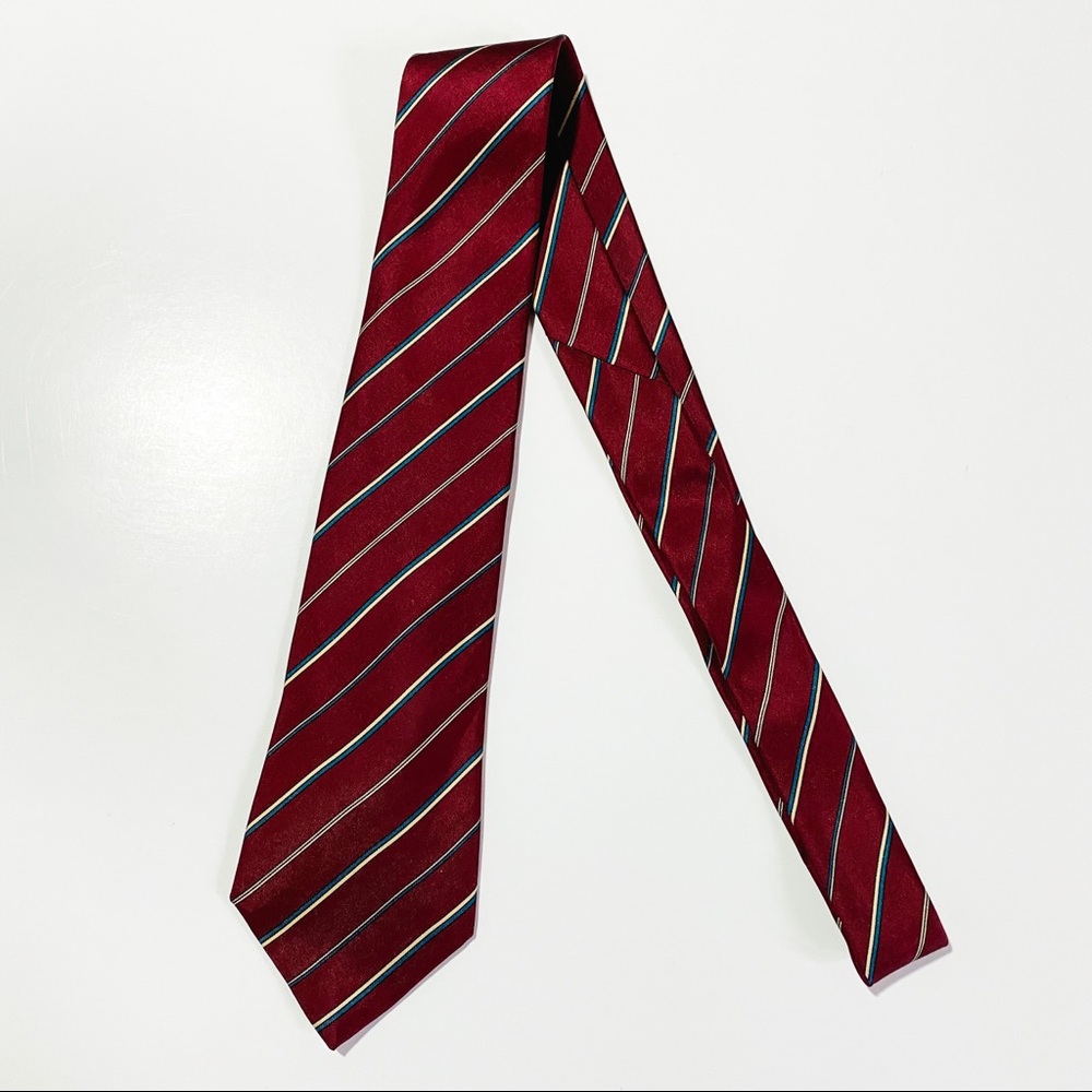 Marshall Field & Company burgundy striped neck tie